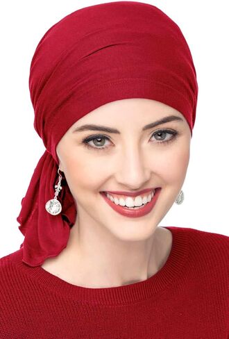 وشاح غير محدود سهل الارتداء من أغطية الرأس - أغطية رأس للسرطان للنساء (أسود) in Kuwait