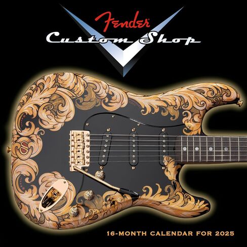 Fender Custom Shop Guitar 2025 Wall Calendar, 12" x 12" in Saudi Arabia