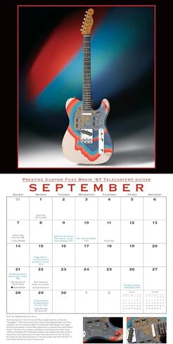 Fender Custom Shop Guitar 2025 Wall Calendar, 12" x 12" in Saudi Arabia