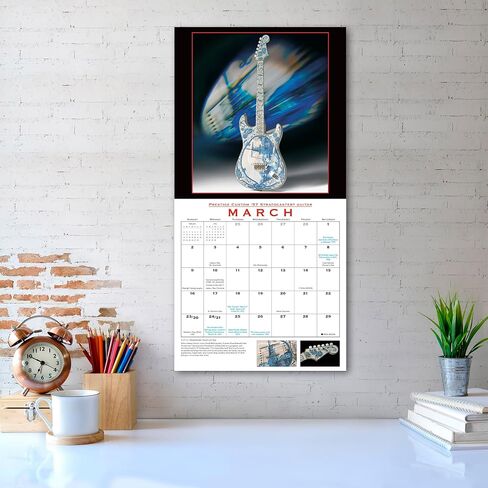 Fender Custom Shop Guitar 2025 Wall Calendar, 12" x 12" in Saudi Arabia