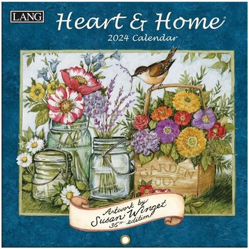 Lang Companies, Heart and Home 2026 Mini Wall Calendar, 7'' X 7'', 12-Month Calendar with Stapled Binding in Kuwait