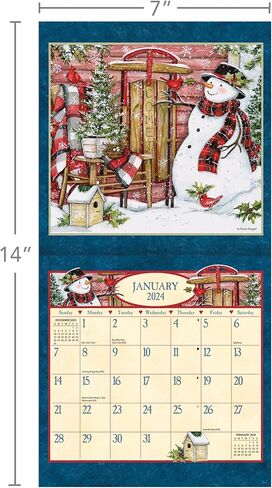 Lang Companies, Heart and Home 2026 Mini Wall Calendar, 7'' X 7'', 12-Month Calendar with Stapled Binding in Kuwait