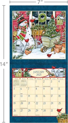 Lang Companies, Heart and Home 2026 Mini Wall Calendar, 7'' X 7'', 12-Month Calendar with Stapled Binding in Kuwait