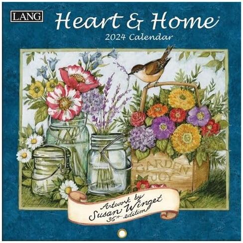 Lang Companies, Heart and Home 2026 Mini Wall Calendar, 7'' X 7'', 12-Month Calendar with Stapled Binding in Kuwait
