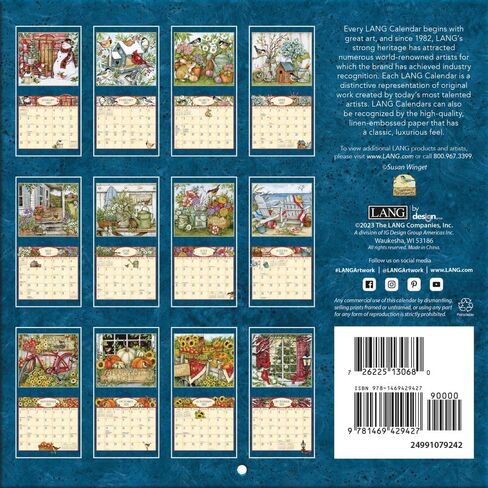 Lang Companies, Heart and Home 2026 Mini Wall Calendar, 7'' X 7'', 12-Month Calendar with Stapled Binding in Kuwait