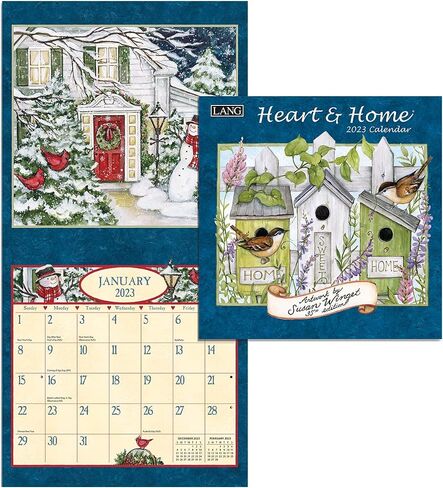 Lang Companies, Heart and Home 2026 Mini Wall Calendar, 7'' X 7'', 12-Month Calendar with Stapled Binding in Kuwait