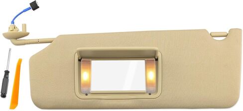 Left Driver Side Sun Visor Fits for Honda Pilot 2017 2018 2019 2020 2021 Ridgeline 2018 2019 2020, Replace 83280-TG7-A12ZA Dark Beige in Saudi Arabia