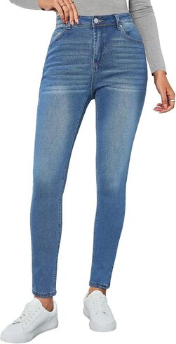 Vetinee Skinny Jeans for Women High Waisted Slim Fit Trendy Classic Stretchy Denim Pants Jean Leggings Jeggings Pockets in Kuwait