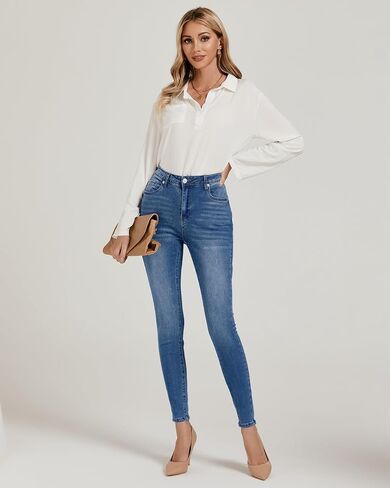 Vetinee Skinny Jeans for Women High Waisted Slim Fit Trendy Classic Stretchy Denim Pants Jean Leggings Jeggings Pockets in Kuwait