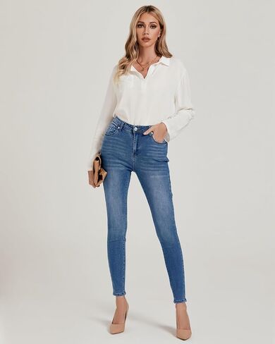 Vetinee Skinny Jeans for Women High Waisted Slim Fit Trendy Classic Stretchy Denim Pants Jean Leggings Jeggings Pockets in Kuwait