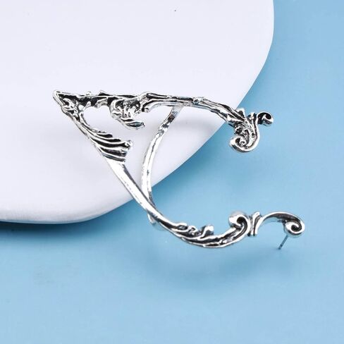 Boho Elf Ear Cuff Earrings Silver Elves Cuff Wrap Earrings Punk Fairy Clip Cuff Earrings Elven Ear Wrap Earrings Jewelry for Women and Girls in Kuwait