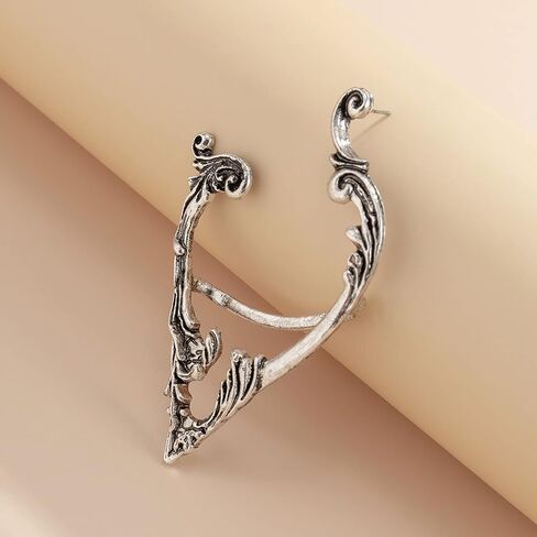 Boho Elf Ear Cuff Earrings Silver Elves Cuff Wrap Earrings Punk Fairy Clip Cuff Earrings Elven Ear Wrap Earrings Jewelry for Women and Girls in Kuwait