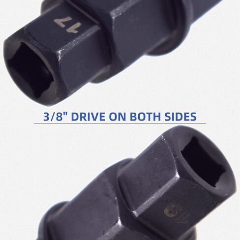 أداة المحور السداسي لعجلة المحور الأمامي للدراجات النارية، 12 14 17 19 22 24 مم 6 في 1 للدراجة النارية أداة محول مأخذ التوصيل لمحور المغزل 3/8 بوصة in Kuwait