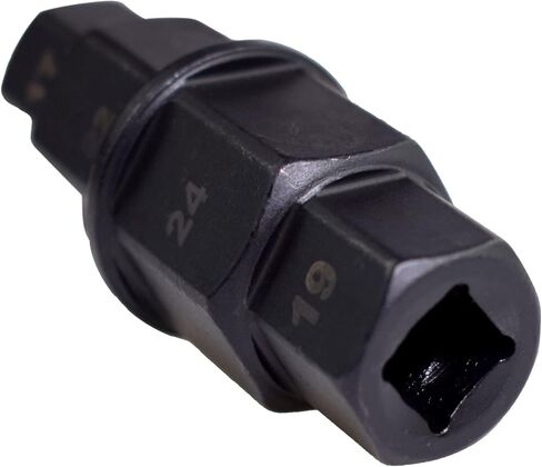 أداة المحور السداسي لعجلة المحور الأمامي للدراجات النارية، 12 14 17 19 22 24 مم 6 في 1 للدراجة النارية أداة محول مأخذ التوصيل لمحور المغزل 3/8 بوصة in Kuwait