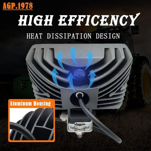 40W LED Work Light Flood Tractor Lamp LED Headlight 12V DC Flood Off-Road Light Compatible With John Deere AT208435, AT226338, AT208435, AN272464 in Saudi Arabia