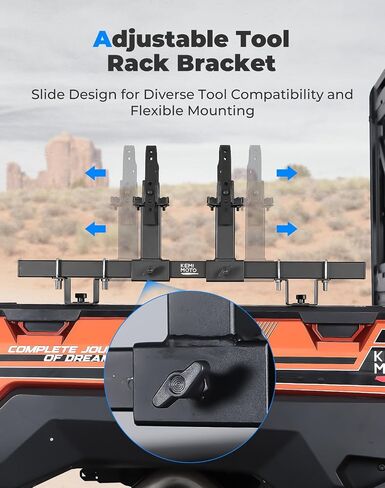 KEMIMOTO UTV Ice Auger مجرفة حامل حامل الأدوات متوافق مع Polaris Ranger 570 900 1000 Crew & General 1000 حامل فأس للسرير الخلفي تثبيت آمن على مرساة التثبيت in Saudi Arabia