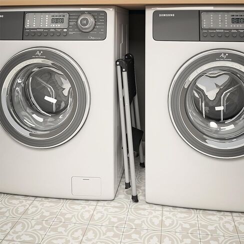 Cosco Two Step Steel, Resin Steps, Step Stool without Handle, Platinum/Black in Kuwait