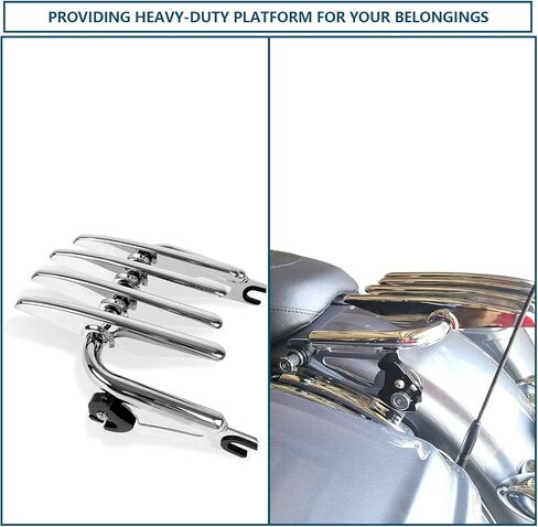 Detachable Stealth Mounting Luggage Rack Trunk Tour Pack Mount Compatible for Harley Touring 2009-2024 Road King Ultra CVO Limited Street Glide Road Glide Electra Glide Black in Kuwait