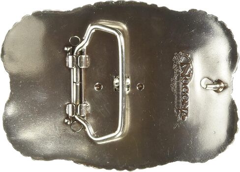 Nocona Men's Silver Horse Head Square Scalop Buckle in Kuwait