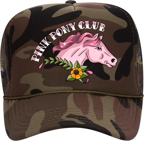 Pink Pony Club Sunflower Trucker Hat | Trendy Cute Graphic Pop Girly Concert Festival | Premium Trucker Hat for Men & Women in Saudi Arabia