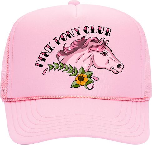 Pink Pony Club Sunflower Trucker Hat | Trendy Cute Graphic Pop Girly Concert Festival | Premium Trucker Hat for Men & Women in Saudi Arabia