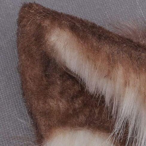 Furry Faux Fox Wolf Cat Clip Ears Headband Animal Tail Cosplay Props Halloween Costume (6EE407300-BK) in Saudi Arabia