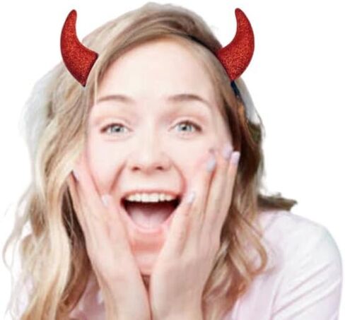 Devil Horns Headband,Devil Horns Halloween Headbands for Women and Girls,Hair Accessories Dress Up for Part in Saudi Arabia