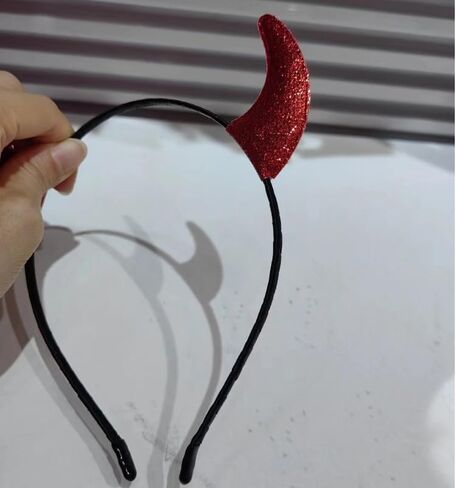 Devil Horns Headband,Devil Horns Halloween Headbands for Women and Girls,Hair Accessories Dress Up for Part in Saudi Arabia