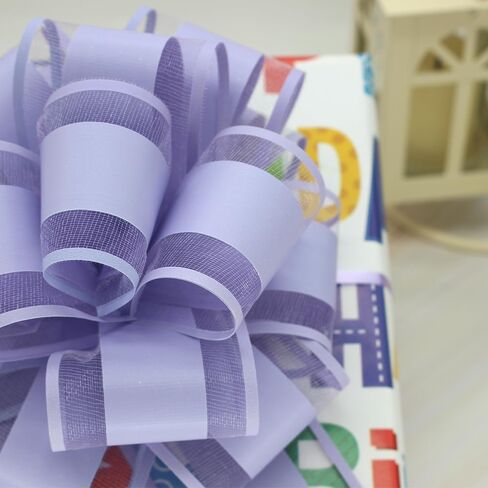 10 Pieces Large Pull Bows, 6 inches Bow for Gift Wrapping, Basket Decoration, Party, Birthday Gift, Wedding Ribbon Bow, Valentine's Day Gift Decoration (Orange-Pink) in Kuwait