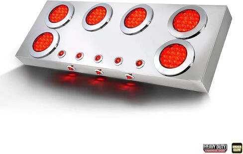 GG Grand General 91321 Stainless Steel Rear Center Light Panel with 4 inches and 1 inch Red/Clear/White LED Lights in Saudi Arabia