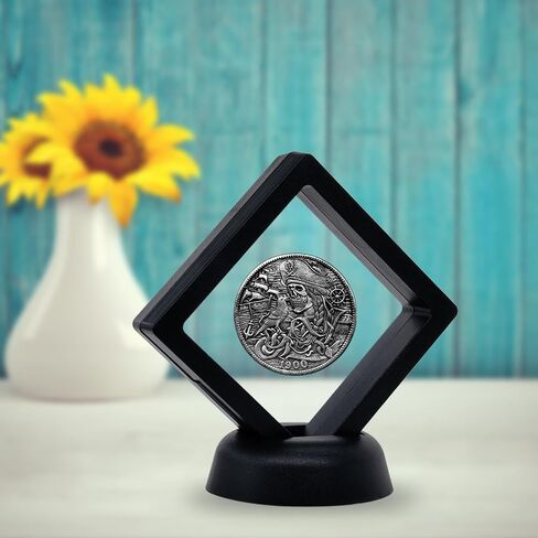 Morgan Hobo Coin Silver Plating on Copper Coins Replicas with Elegant Coin Display Case (Skull Pirate) in Saudi Arabia