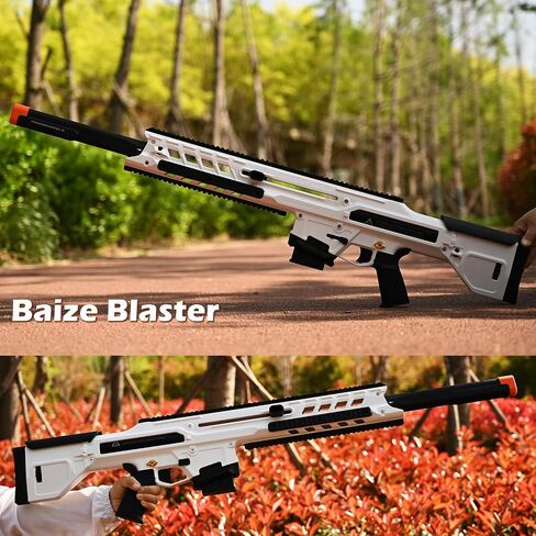 Zhenweiqi Baize Series Soft Foam Dart Blaster, Half Dart Blasterfor Adults, Teens (Ages 14+) with Magazine & 20 Half-Length Darts, Toy Pistol Blaster 100 ft Range (White) in Kuwait