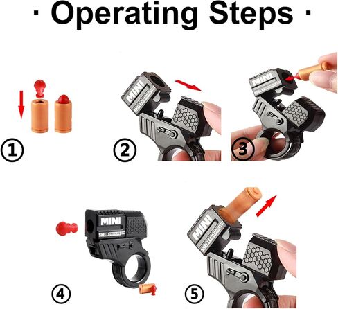 Fun Finger Toy Gun,Cool Toy Stress Relief Toys Short Range Shooting Game Toy Gun Shell Ejecting Toy Gun for Buddy Gift in Saudi Arabia