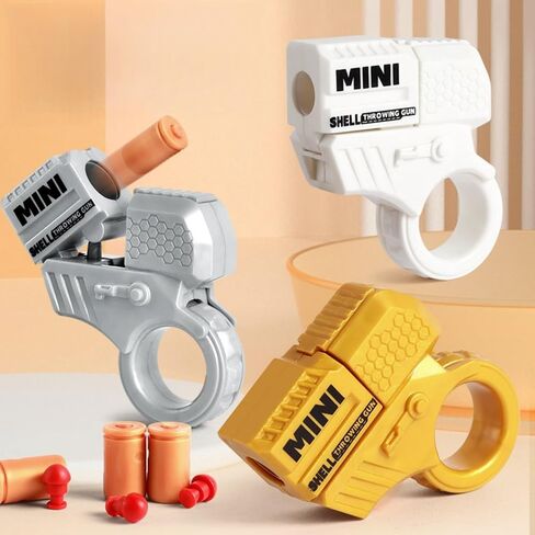 Fun Finger Toy Gun,Cool Toy Stress Relief Toys Short Range Shooting Game Toy Gun Shell Ejecting Toy Gun for Buddy Gift in Saudi Arabia