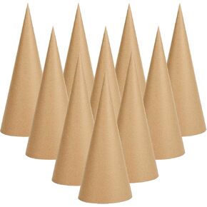 12 Pcs Paper Mache Cones with Open Bottom Thickened Paintable Unfinished Cardboard Craft Cones for DIY Gnomes Ornament Cone Tree Christmas Halloween DIY Art Crafts Decorations, 5.9 x 2.75 Inch