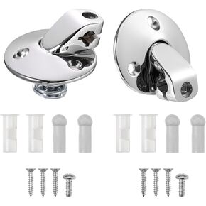 X AUTOHAUX 2 Pair Sunvisor Support Brackets Kit Replace 7790753 for Buick for Chevrolet for Pontiac for Oldsmobile 1964-1973 Chrome W/Screws Bushing Tips for Coupe Sun Visor