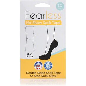 Fearless Tape Double Sided No-Show Sock Tape to Keep Socks From Slipping | 20 Pieces | Keep Socks in Place All Day