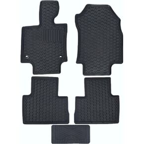 Custom-fit for 2019-2025 Toyota Rav4 Premium All-Weather Rubber Floor Mats and Liners Front and 2nd Row Heavy Duty Set (Black)