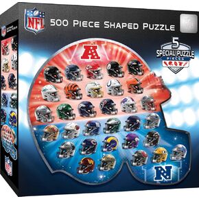 MasterPieces 500 Piece Sports Jigsaw Puzzle for Adults - NFL Helmet Shaped Puzzle - 25"x22"
