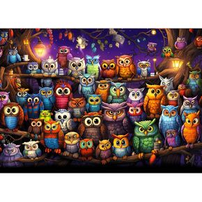 Owl Family Puzzle for Adults 1000 Pieces, Jigsaw Puzzles for Adults 1000 Piece, Puzzle for Adults, Adults Challenging Game Toys, Impossible Puzzle, Family Decoration Puzzle