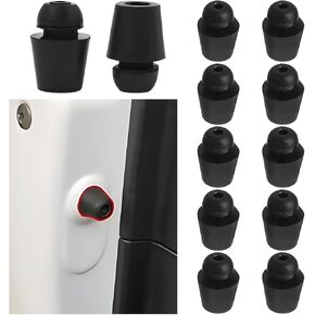 BESULEN 12PCS Car Door Shock Absorber, Rubber Vehicle Door Overslam Stopper Pad Cushion, Auto Front Rear Door Damper Buffer Mat for Noise Reduction, Universal for SUV, Truck, RV