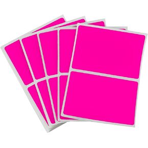 ChromaLabel 2 x 3 Inch Rectangular Color Coding Labels, Permanent Colored Labels, Ideal for Inventory Management - 50 Stickers per Pack, White Stickers