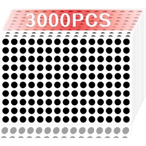 0.375 inch Dot Stickers Yardsale Pricing Stickers Garage Sale Price Sticker Spice jar Writable Blank Round Labels Blue Circle Stickers for Most Occasion E.G.Office Diary Sort 3000pcs