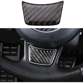 Steering Wheel Logo Caps Decals Stickers Emblem Badge Logo Cover Replacement for A4 B6 B8 B7 B5 A3 8P 8L 8V A6 C5 C7 A5 A6 A7(Carbon Fiber)