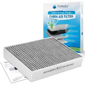 Tested MERV 13 Cabin Air Filter with Activated Carbon, CF11472 for BMW 228i, 230i, 320i, 328d, 328i, 330i, 330e, 335i, 340i, 428i, 430i, 435i, 440i, M2, M235i, M240i, M3, M4.