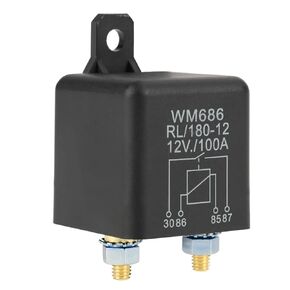 12V 100A Continuous Duty Relay, 4 Pin High Current Relay, Split Relay Switch Normal Open Car Starter Relay for Control Battery ON Off
