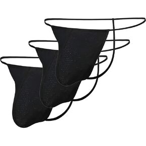 Men’s Thongs Underwear, Sexy Adjustable String Underwear, Stretchy Recover Breathable, Soft, Enhanced Pouch