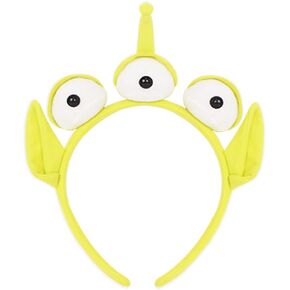 RUNUP Green Alien Headband Three Eyes Alien Plush Headbands Alien Costume Hat Theme Party Halloween Cosplay Alien Accessories for Women and Children Alien Headband