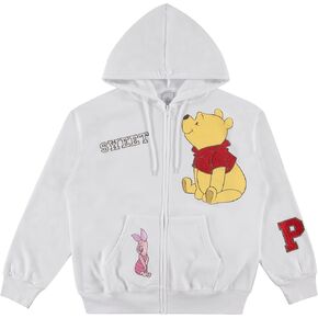Disney Ladies Winnie the Pooh Fashion Sweatshirt Multi Hit Zip Hoodie - Winnie the Pooh Sweatshirt