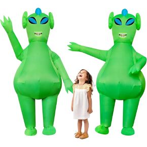 2 Packs Fancy Inflatable Suit Alien Costumes Inflatable Costume Adult Blow Up Suit Full Body Halloween Cosplay Costume